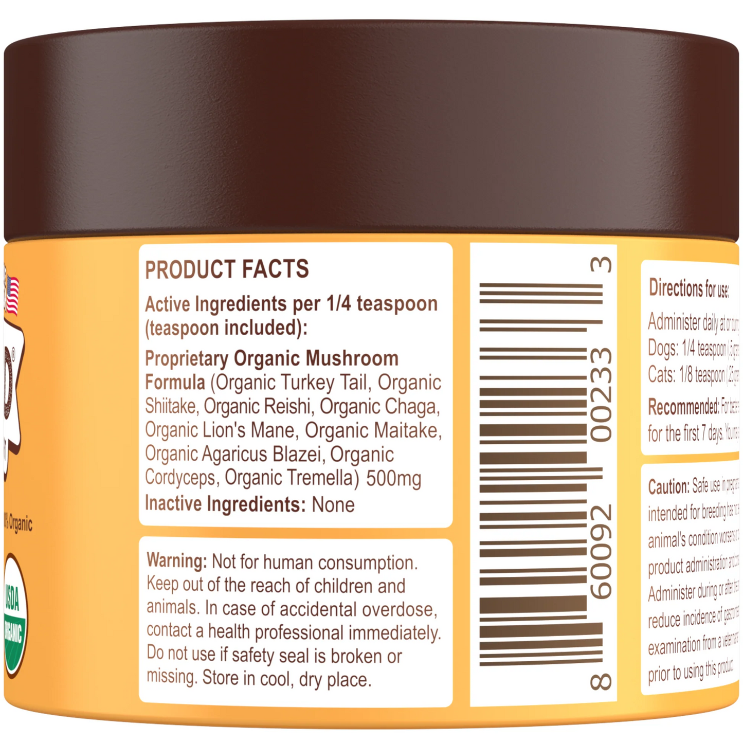 Buddy Guard for Lumps and Bumps, Lipoma for Dogs & Cats, Patent Pending Organic 9 Mushroom Powder Blend Natural Dog Probiotic & Immune Support Chaga, Reishi, Lion's Mane, Turkey Tail Mushroom(2‑pack  50-lbs)
