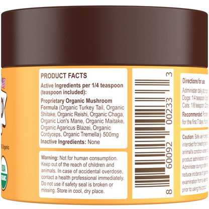 Buddy Guard for Lumps and Bumps, Lipoma for Dogs & Cats, Patent Pending Organic 9 Mushroom Powder Blend Natural Dog Probiotic & Immune Support Chaga, Reishi, Lion's Mane, Turkey Tail Mushroom(2‑pack  50-lbs)